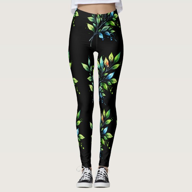 Leggings Art des feuilles (Devant)