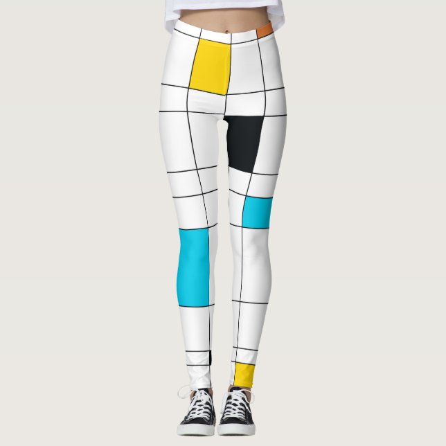 Leggings Art d'illustration coloré, cool, tendance, moderne (Devant)