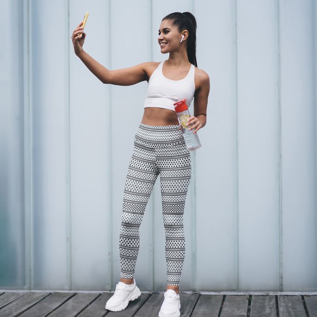 Leggings Art élégant de la ligne Geo (Créateur téléchargé)