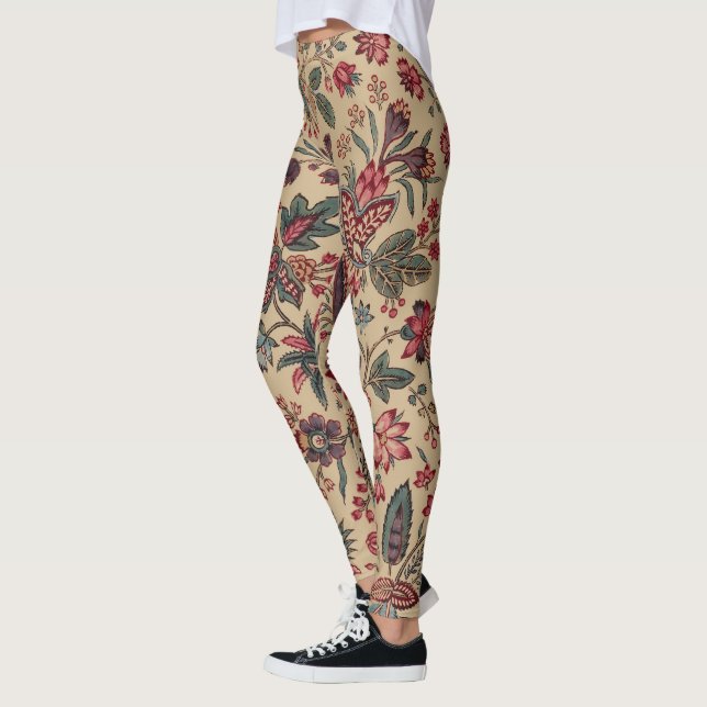 Leggings Art floral de la tapisserie (Gauche)