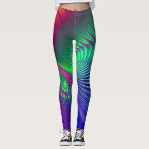 Leggings Art fractal - SPIRALE DE PUISSANCE EXPLOSIVE