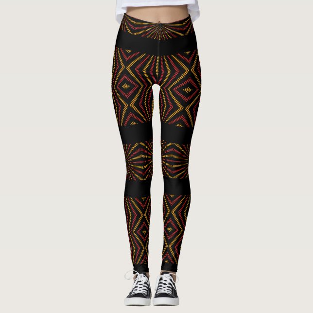 Leggings Art géométrique astral moderne (Devant)