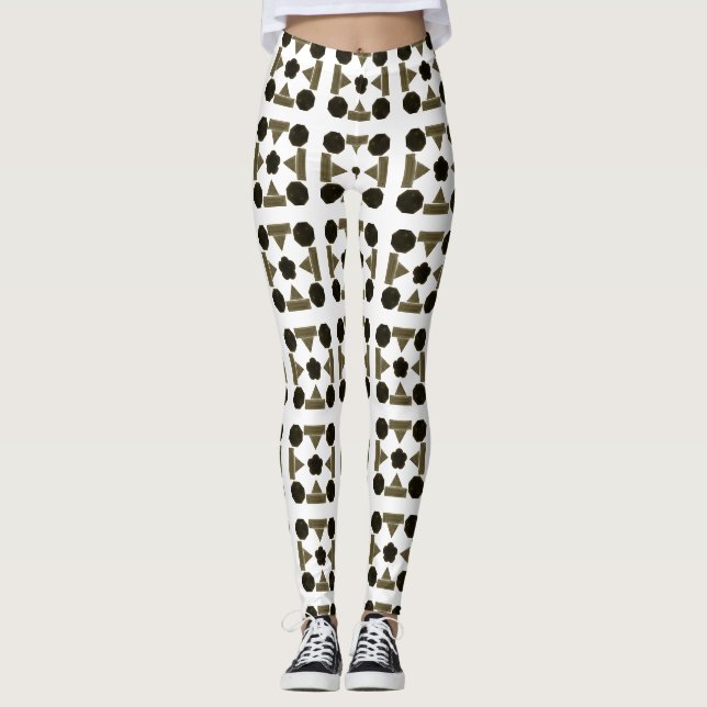 Leggings Art géométrique diamant (Devant)