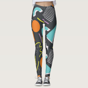 Leggings Art géométrique Gras Memphis