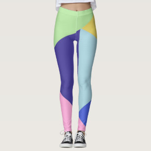 Leggings art géométrique multicolore