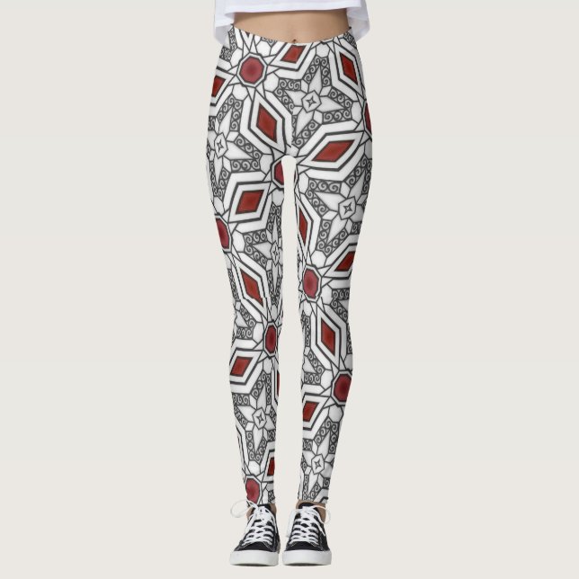 Leggings Art graphique géométrique (Devant)