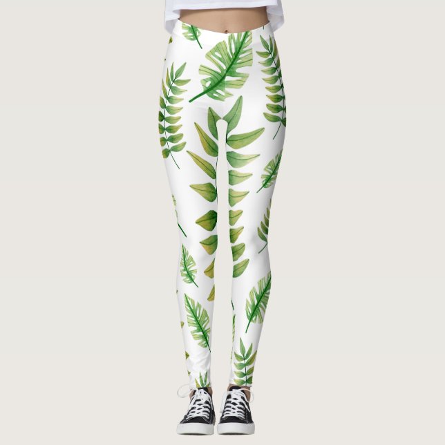 Leggings Art Imaginaire tropical (Devant)