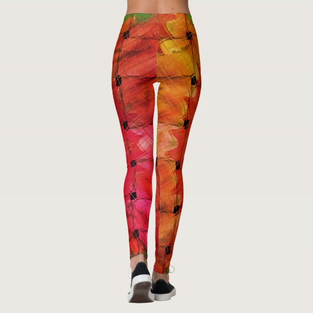 Leggings Art inspiré par l'Afrique Imprimé- Design géométri (Dos)