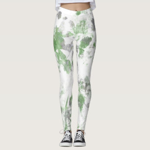 Leggings Art moderne du motif de fleurs et de la texture mu