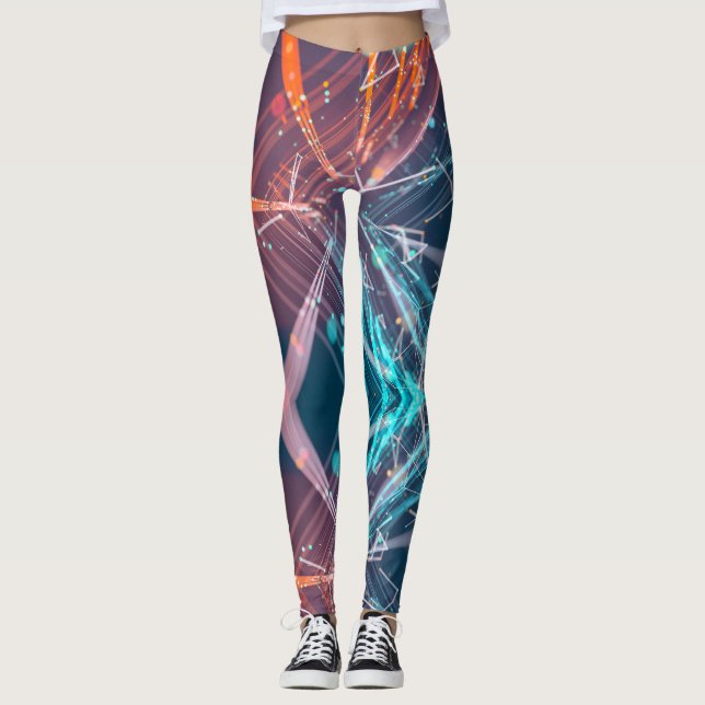 Leggings Art moderne numérique Abstrait (Devant)