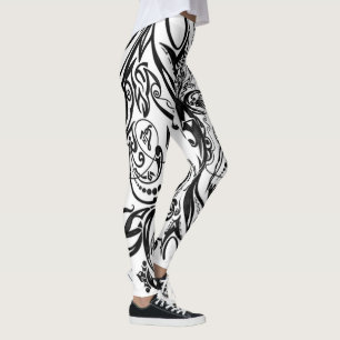 Leggings Art monochrome inspiré de la nature