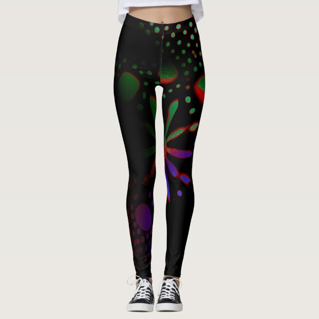 Leggings Art motif abstrait (Devant)