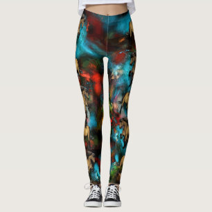Leggings Art Nouveau Abstrait
