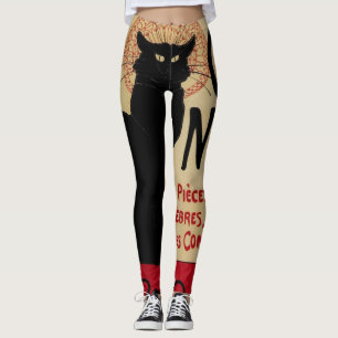 Leggings Art Nouveau vintage, Ce Soir Conversation Noir Cha
