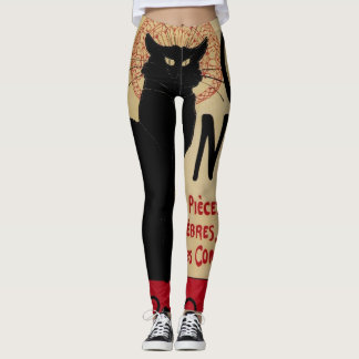 Leggings Art Nouveau vintage, Ce Soir Conversation Noir Cha