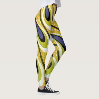 Leggings Art Nouveau vintage, plume de paon de Macmillan
