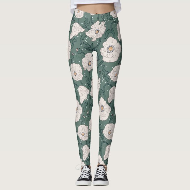 Leggings Art Nouveau William-Morris Pattern (Devant)