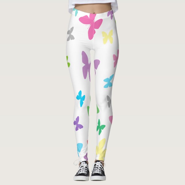 Leggings Art papillon coloré (Devant)