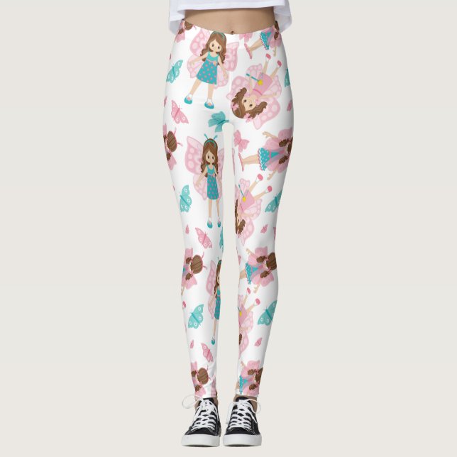 Leggings Art papillon réel (Devant)