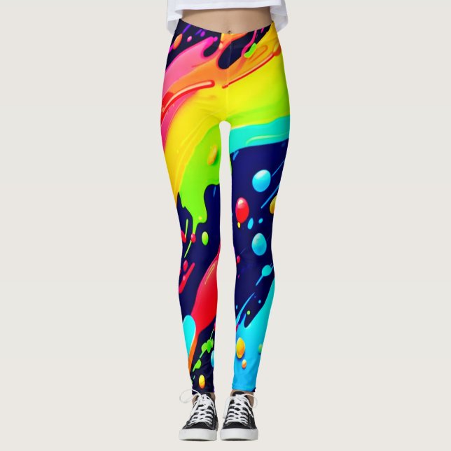 Leggings Art Splash Arc-en-Ciel (Devant)