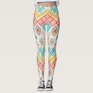 Leggings Art tribal : imprimé géométrique boho.