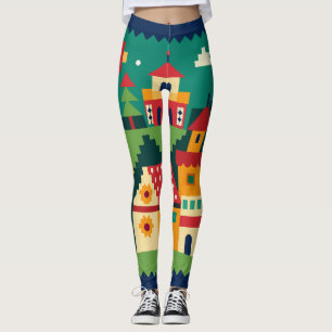 Leggings Art Village Vibrant