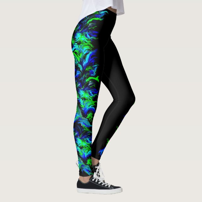 Leggings Artdeco Flames en arc-en-ciel (Droite)