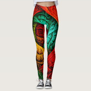 Leggings Artiste coloré moderne Art Abstrait Motif #09