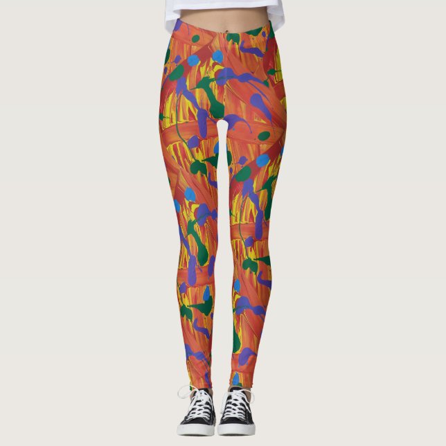 Leggings Artistes Abstraits (Devant)
