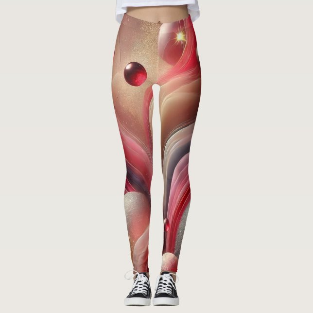 Leggings artistiques Abstraits - élégant et unique (Devant)