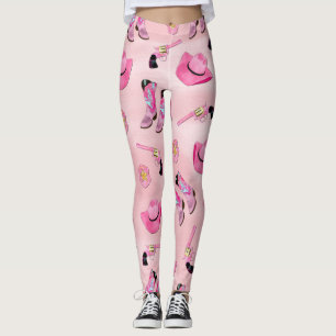 Leggings Artsy mignonne fille rose Turquoise fille aquarell