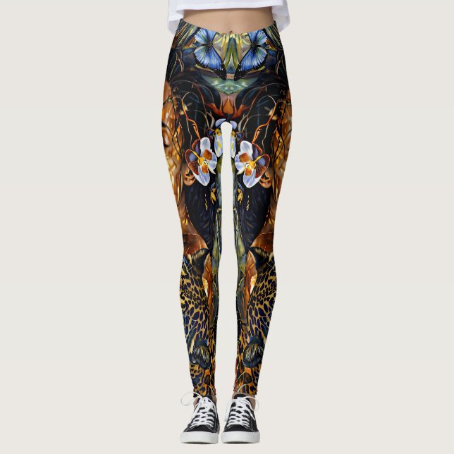 Leggings "Arumáya" Fleur de Jaguar - Femmes en Amazonie (Devant)