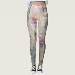 Leggings Assez dans des guêtres roses - couleurs lumineuse