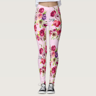Leggings Assez rose de rose floral