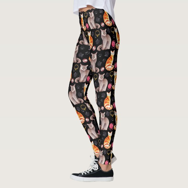Leggings Assistant Vétérinaire Chats Motif 2 (Gauche)