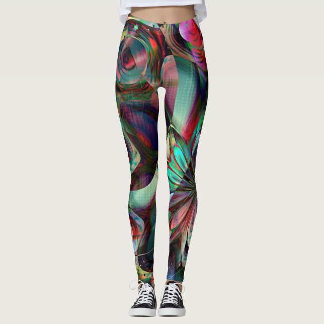 leggings astraux abstraits (Devant)