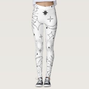 LEGGINGS ASTROLOGIE (BLANC)