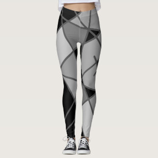 Leggings asymétriques gris et noirs par Joya Eve