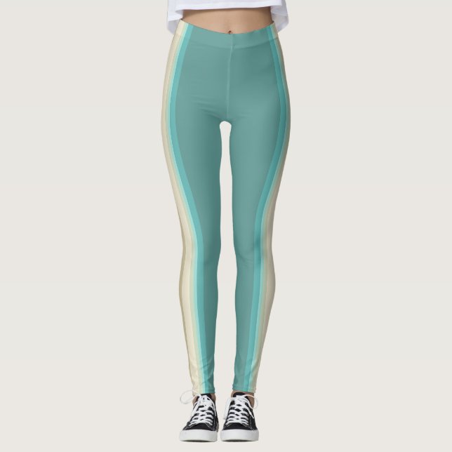 Leggings Athletic Stripe Pattern | Dual Tone (Devant)