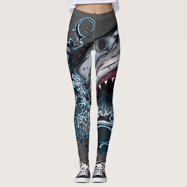 Leggings Attaque de requins (Devant)
