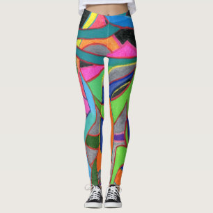 Leggings Attraper les yeux et attirer l'attention abstraite