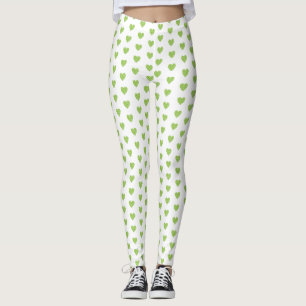Leggings au coeur vert tendance