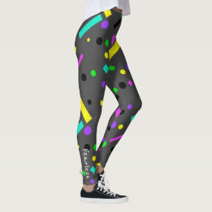 Leggings audacieux géométrie abstraite funky