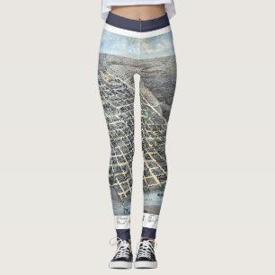 Leggings Austin, Texas Antique Aerial City Carte de 1873