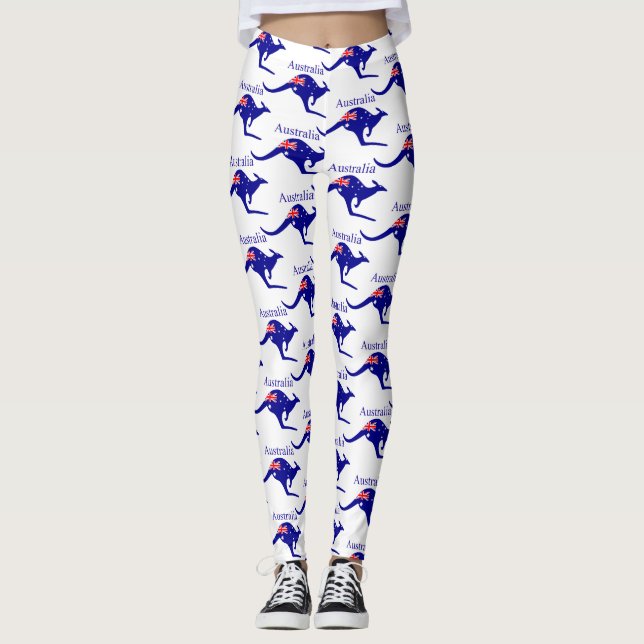 Leggings Australie : Drapeau Kangaroo Thunder_Cove (Devant)