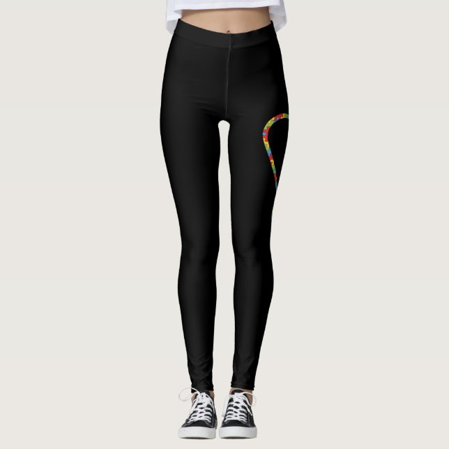 Leggings Autisme Cousin Sensibilisation sur l'autisme T-shi (Devant)