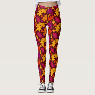 Leggings Automne Chêne Feuilles et Acorns Motifs