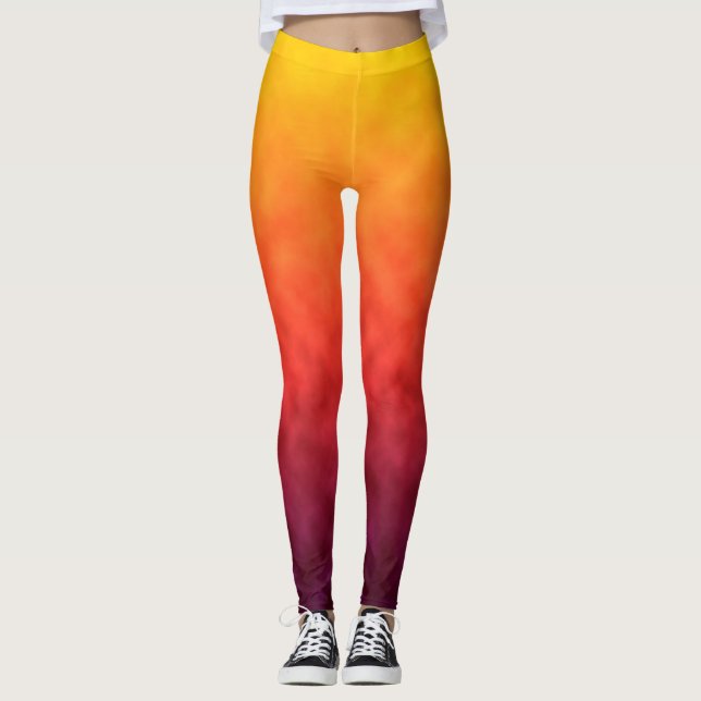 Leggings Automne Embrasé Doré (Devant)