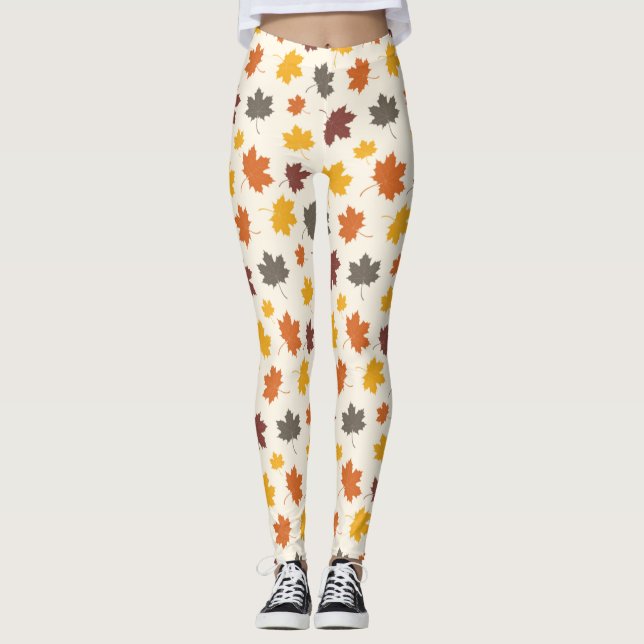 Leggings Automne Feuilles en chute (Devant)