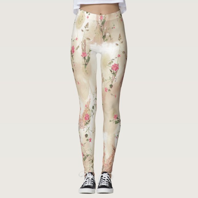 Leggings Automne Légendes botaniques élégantes aux tons neu (Devant)